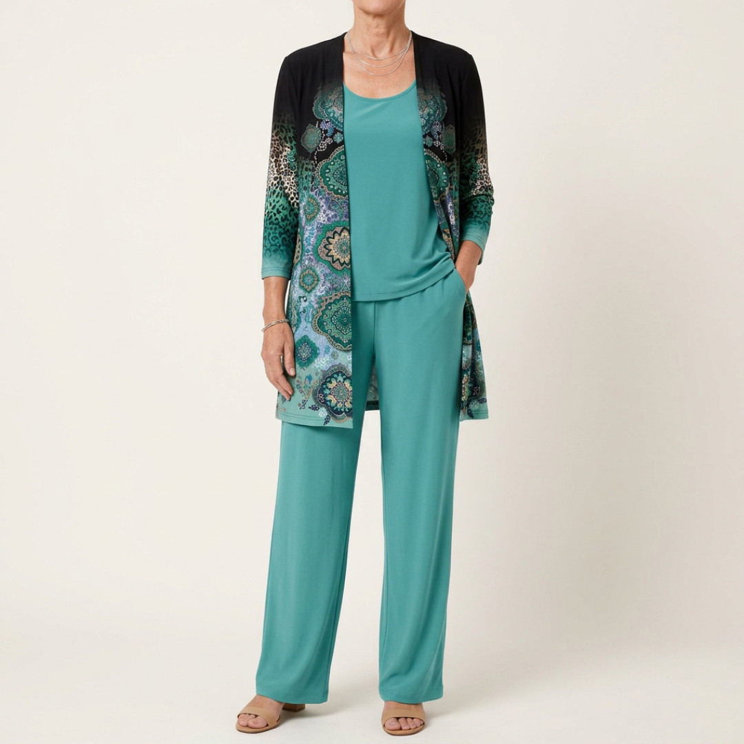 Cassandra | Turquoise Mandala Three-Piece Set