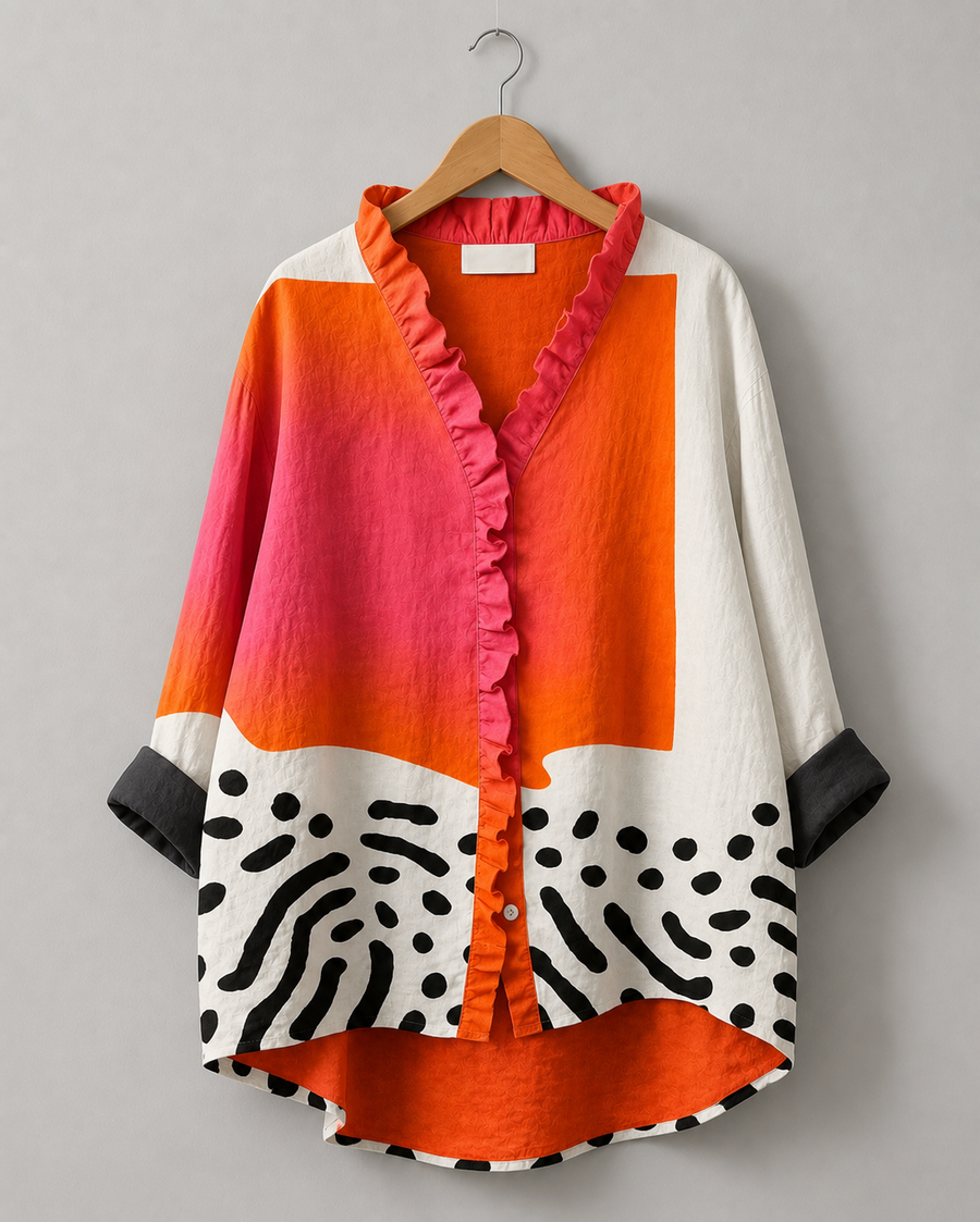 Kinsley Elegant Cotton-Linen Blouse