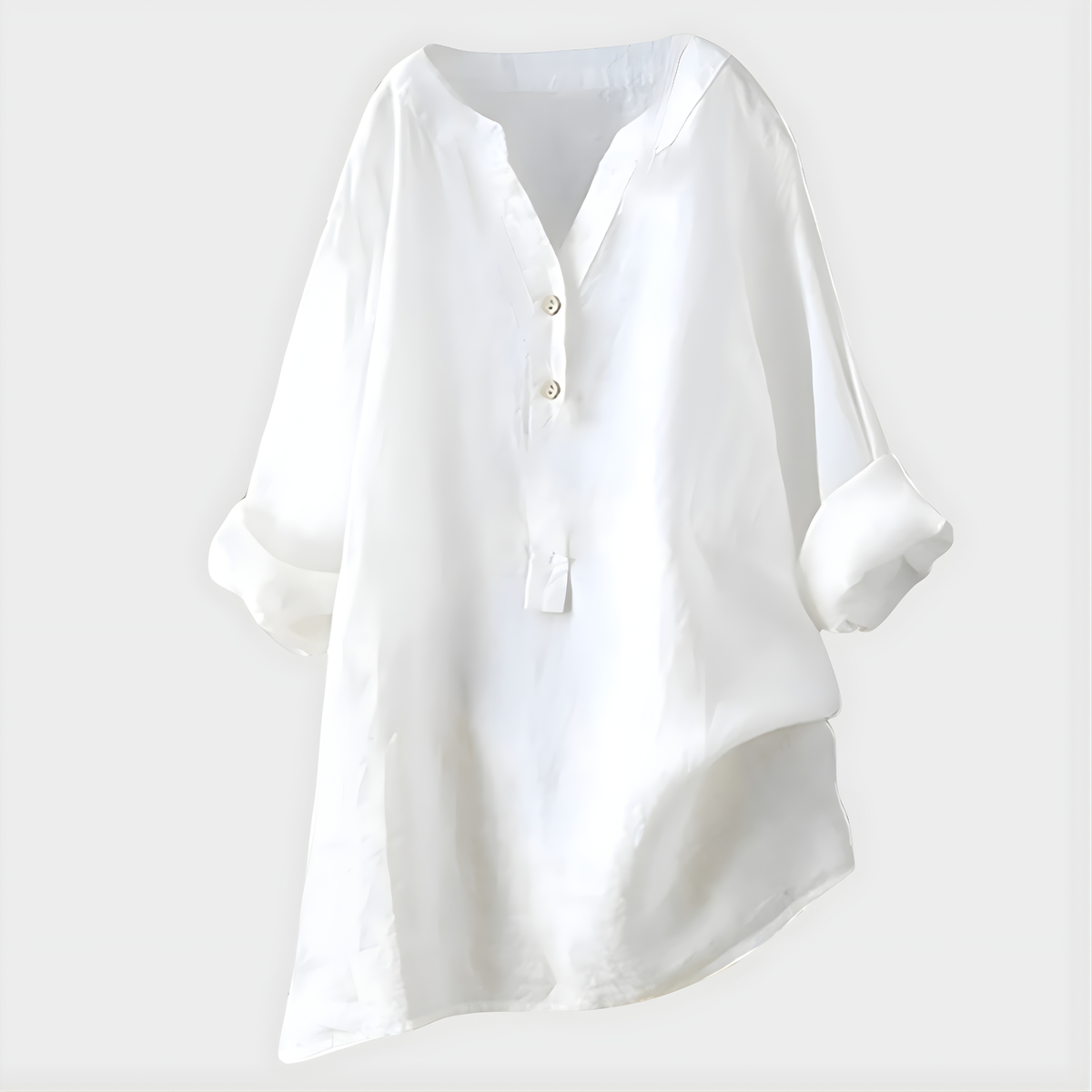 Veronique Elegant Cotton-Linen Blouse