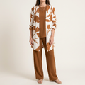 Henrietta | Caramel Leaf-Print Three-Piece Set