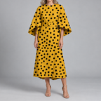 Bronwyn | Statement Print Belted Midi Dress