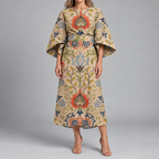 Bronwyn | Statement Print Belted Midi Dress