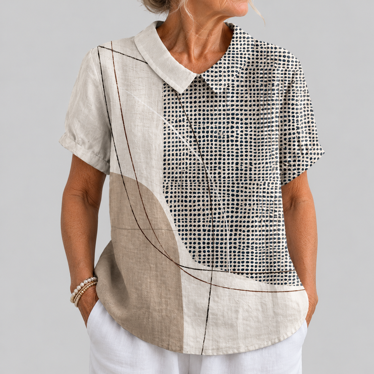 Lana | Abstract Dot Blouse