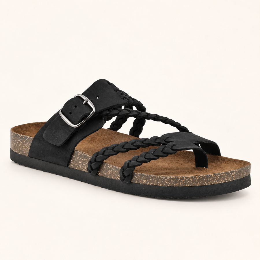 HAYLEIGH™ | Braided Leather Comfort Sandal