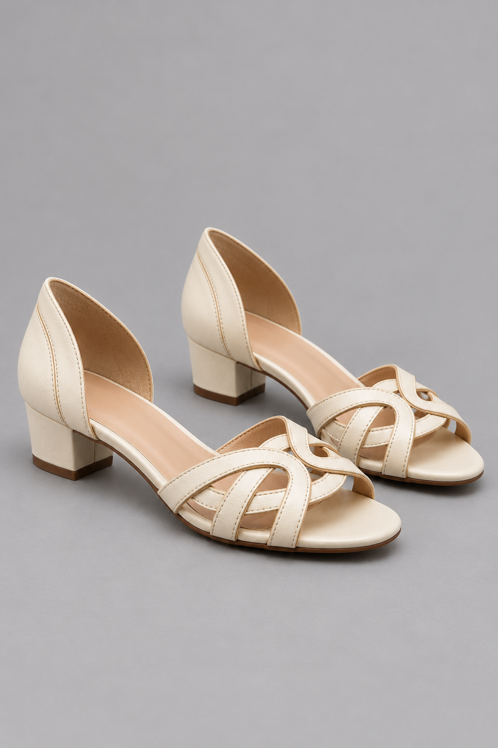 Bianca | Elegant Cream Woven Sandals