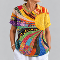 Elle | Sunburst Patchwork Blouse