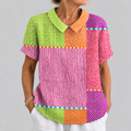 Tess | Colourful Patchwork Blouse
