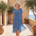Carol | Tiered Midi Dress with Short Sleeves