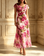 Rose Pink Floral Maxi Dress