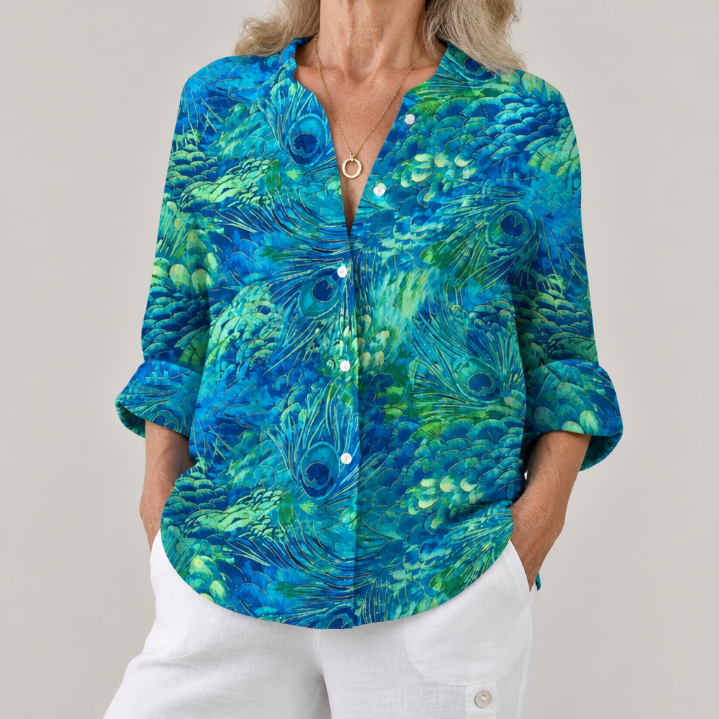 Diana | Peacock Grace Blouse