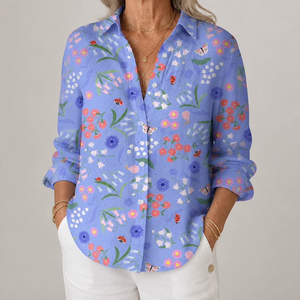 Louise | Playful Dog Print Blouse