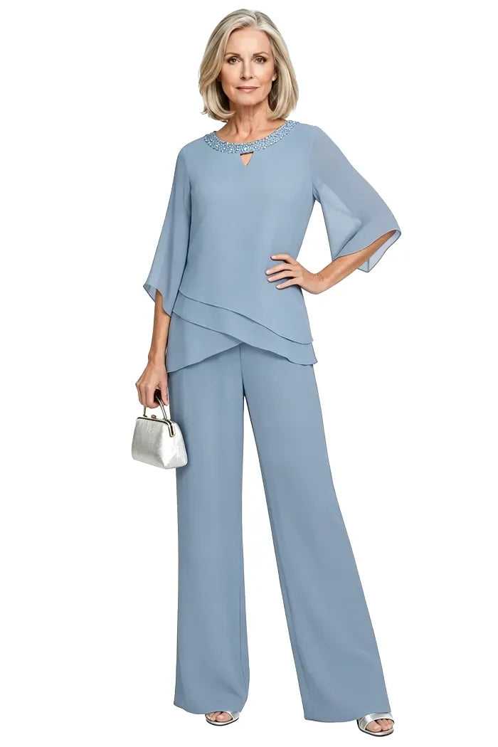 Sophisticated Loose-Fit Formal Pant Set