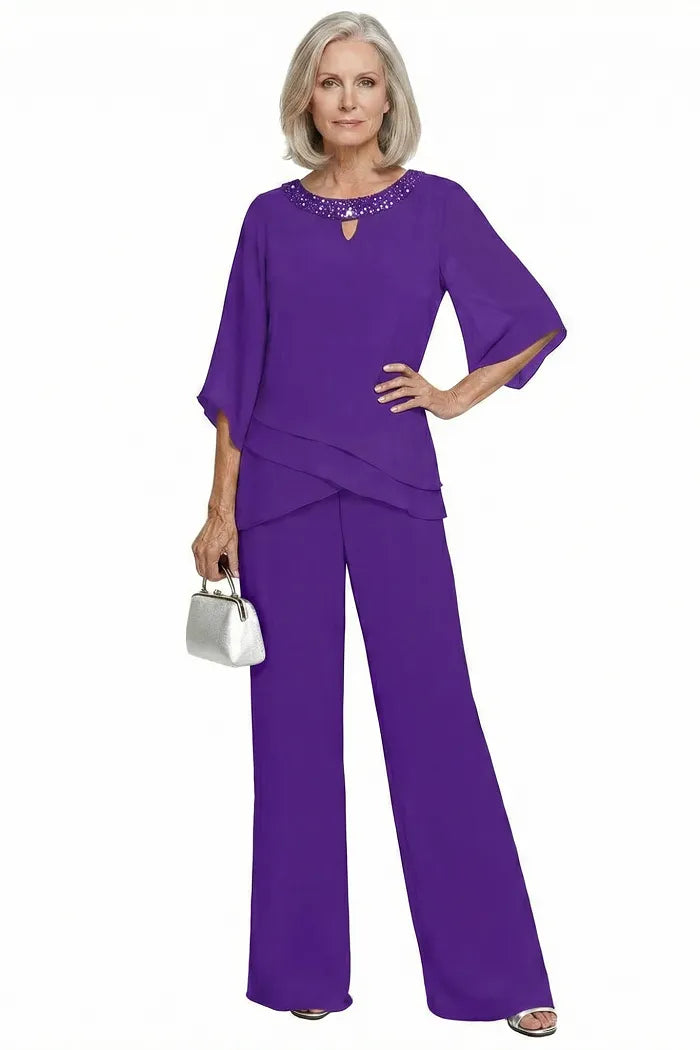 Sophisticated Loose-Fit Formal Pant Set