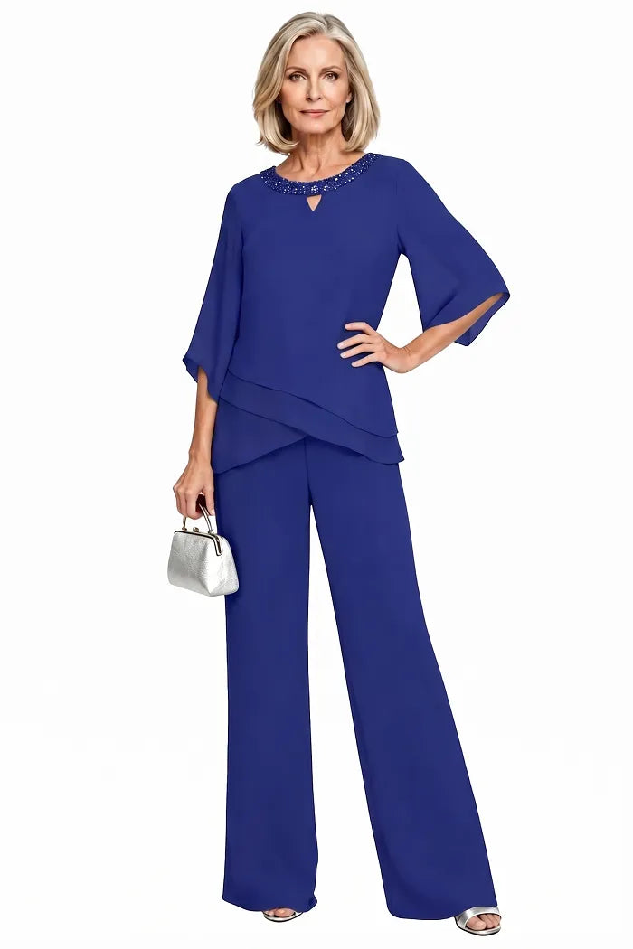Sophisticated Loose-Fit Formal Pant Set