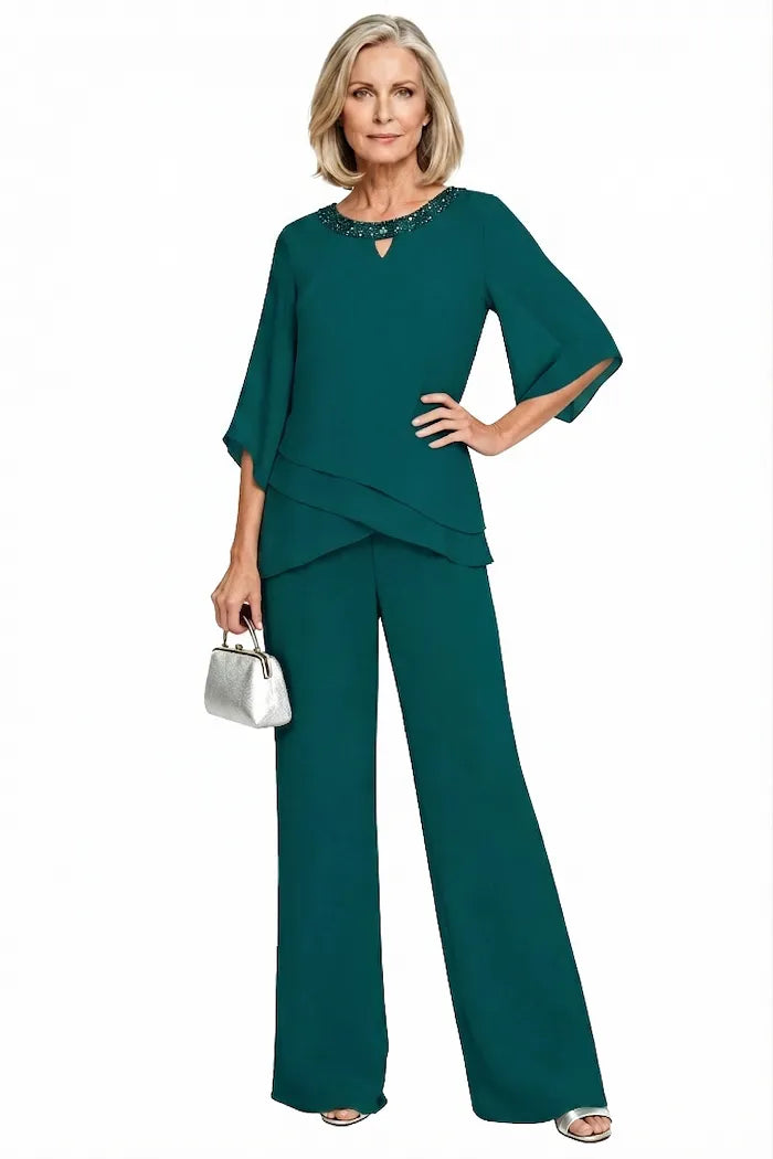 Sophisticated Loose-Fit Formal Pant Set